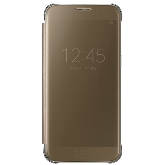 Samsung Clear View Cover Galaxy S7 (guld)