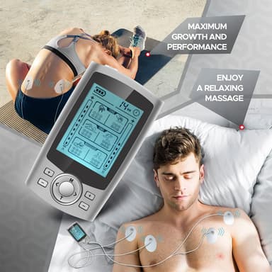 36 lägen TENS Unit muskelstimulator för smärtlindrande terapi Svart