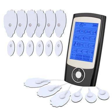 TENS apparat EMS muskelstimulator med 16 massagelägen Svart