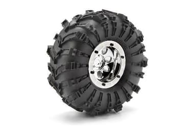 Rock 8 Bead Lock Wheel Chrome (55X36Mm/2Pcs)