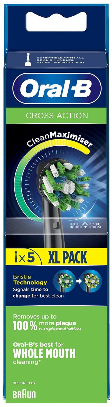 Oral-B CrossAction tandborsthuvuden 325482 (svarta)