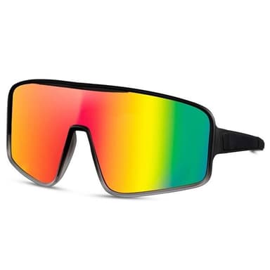 Sportglasögon med spegelglas - Svart/Röd
