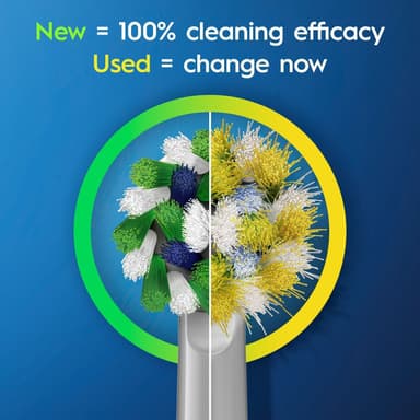 Oral-B Cross Action tandborsthuvuden 321217 (5-pack, vit)