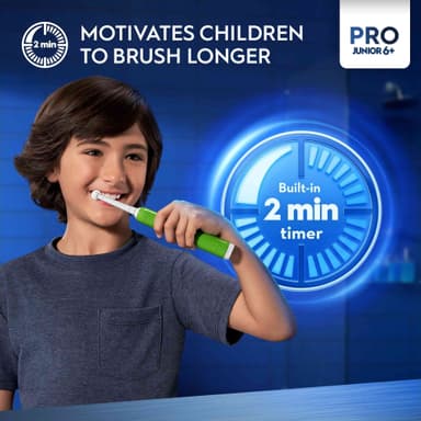 Oral-B Pro 1 Junior 6+ eltandborste för barn 743027 (grön)
