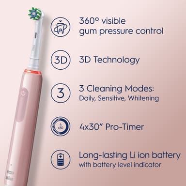 Oral-B Pro 3 eltandborste (rosa)