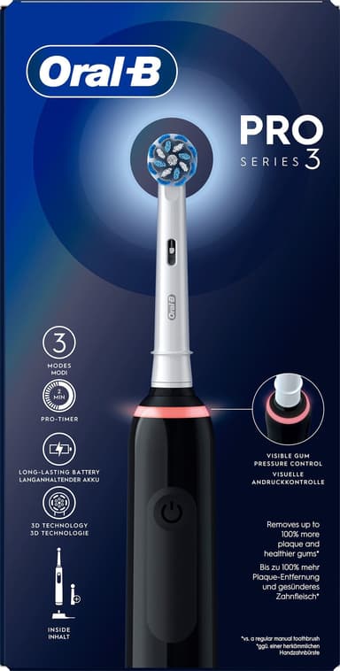 Oral-B Pro 3 eltandborste (svart)