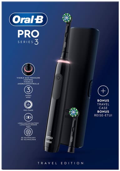 Oral-B Pro 3 eltandborste 759912 (svart) - Elgiganten