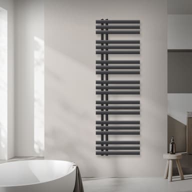 ECD Germany Design Handduk Iron EM - 500 x 1600 mm - antracit - radiator