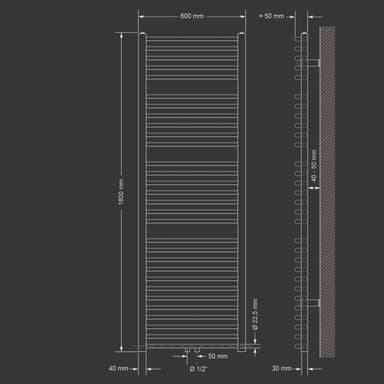 Radiator handduk radiator handduk aggregatet handduk aggregatet 600 x 1800 mm