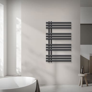 ECD Germany Design Handduk Iron EM - 600 x 1000 mm - antracit - radiator