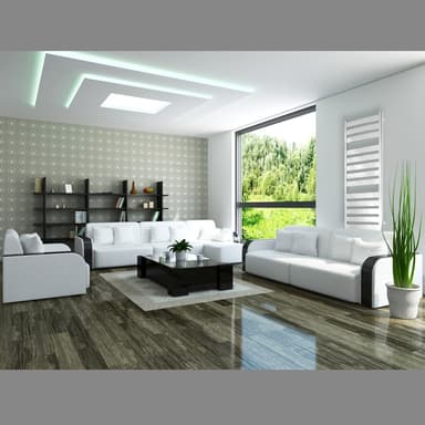 Design designer radiator handduksvärmare elektrisk 500 x 950 mm vit med