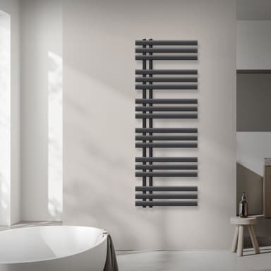 ECD Germany Design Handduk Iron EM - 500 x 1400 mm - antracit - radiator