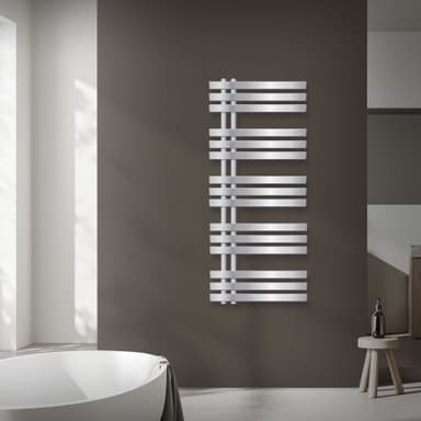 ECD Germany Design Handduk Iron EM - 500 x 1200 mm - Chrome - radiator