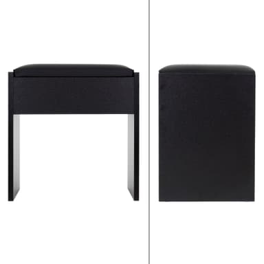 ECD Germany dressing bordstol, svart, 40x43x29,5 cm, i ädel design, hög