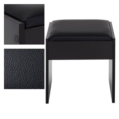 ECD Germany dressing bordstol, svart, 40x43x29,5 cm, i ädel design, hög