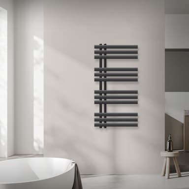 ECD Germany Design Handduk Iron EM - 500 x 1000 mm - antracit - radiator
