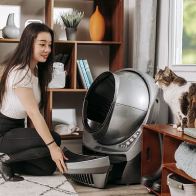 Whisker Litter-Robot 3 Connect Automatic Cat Litter Box (grå)