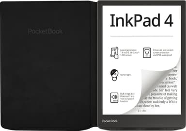 PocketBook InkPad 4/InkPad Color 2 flippfodral (svart)