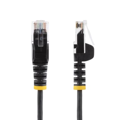 StarTech.com 2,5 m CAT6-kabel - Tunn - Ej hakfria RJ45-kontakter - Sva