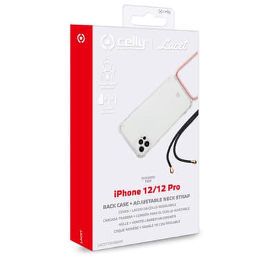 Halsrem för iPhone 13 Svart + Rosa
