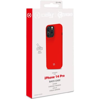 Celly Cromo Soft rubber case iPhone 14 Pro Röd