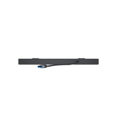 DELL Tunn Soundbar – SB521A, 3,6 W, 3,6 W, Svart, Kabel, 298 mm, 18 mm