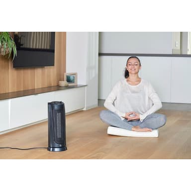 BLACK+DECKER Keramisk Tornvärmare 2000W Svart