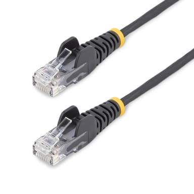 StarTech.com 2,5 m CAT6-kabel - Tunn - Ej hakfria RJ45-kontakter - Sva