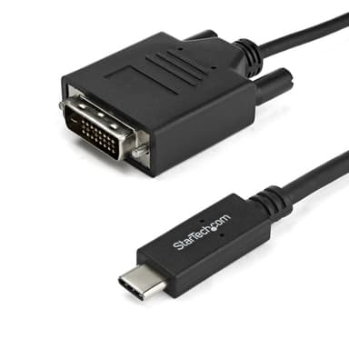 StarTech.com 2 m USB-C till DVI-kabel - 1920 x 1200 - Svart, 2 m, USB