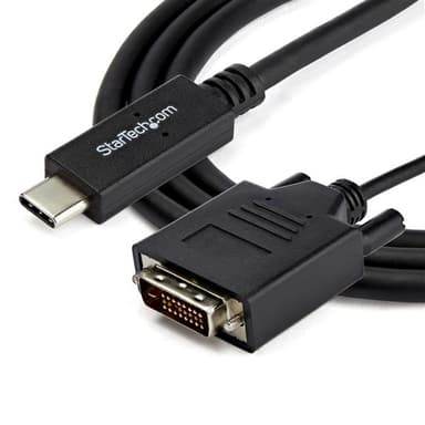 StarTech.com 2 m USB-C till DVI-kabel - 1920 x 1200 - Svart, 2 m, USB