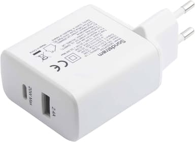 Sandstrøm Dual 32 W USB laddare