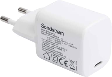Sandstrøm USB-C 30W GaN laddare med USB-C kabel