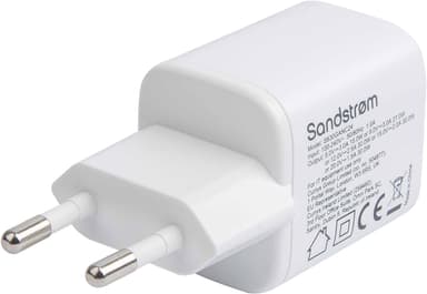 Sandstrøm USB-C 30W GaN laddare med USB-C kabel