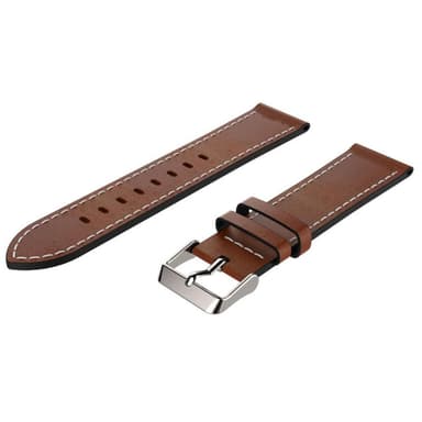 SKALO Läderarmband till Samsung Watch 5 44mm - Brun