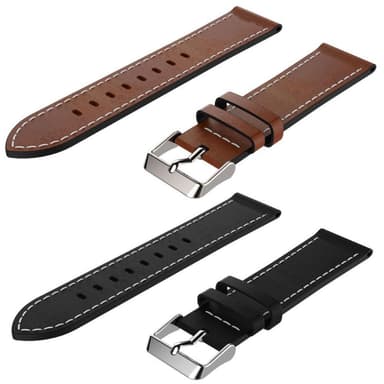 SKALO Läderarmband till Samsung Watch 5 44mm - Brun