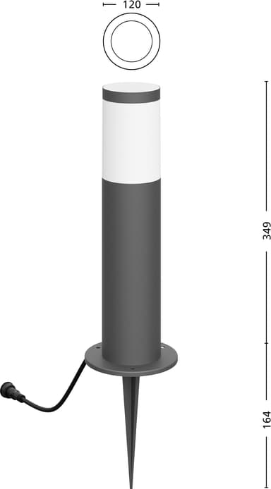 Philips GardenLink LV Utrecht piedestal utomhusbelysningssats 24 W 3-pack