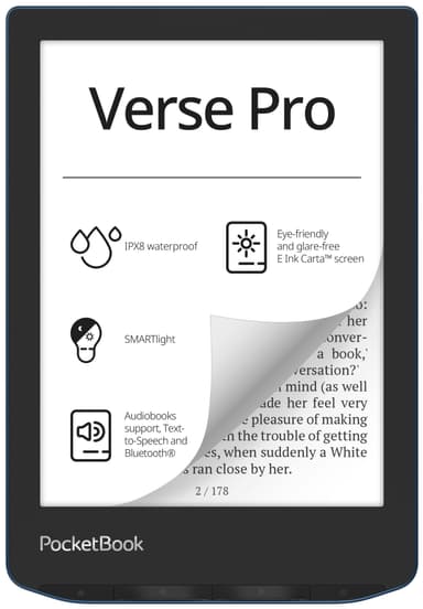 PocketBook Verse Pro läsplatta 16 GB (Azure)