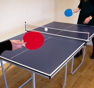 Bordtennisbord-vikbart