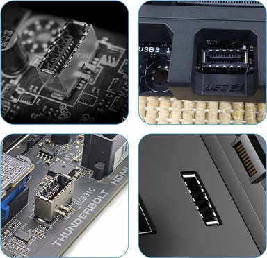 NÖRDIC USB TypeE to 20 pin USB header adapter 30cm Elgiganten