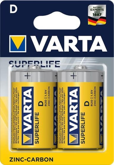 Varta R20/D (Mono) (2020) batteri, 2 st. blister