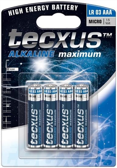 Tecxus LR03/AAA (Micro) batteri, 4 st. blister