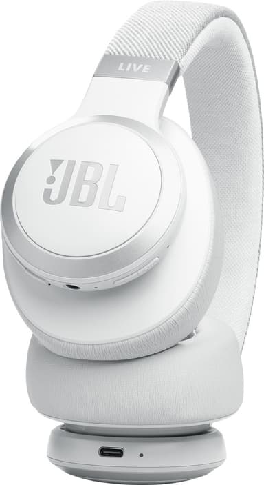 JBL Live 770NC trådlösa around-ear-hörlurar (vita)