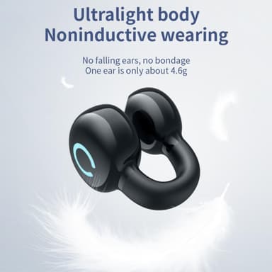 Clip-On enöra Bluetooth headset Stereo trådlös hörlur