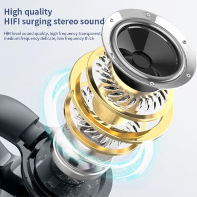 Clip-On enöra Bluetooth headset Stereo trådlös hörlur