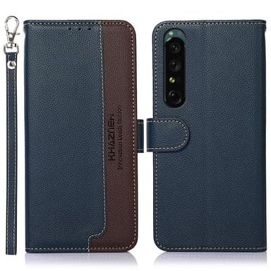 KHAZNEH Sony Xperia 1 V Plånboksfodral Blå/Brun