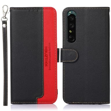 KHAZNEH Sony Xperia 1 V Plånboksfodral Svart/Röd
