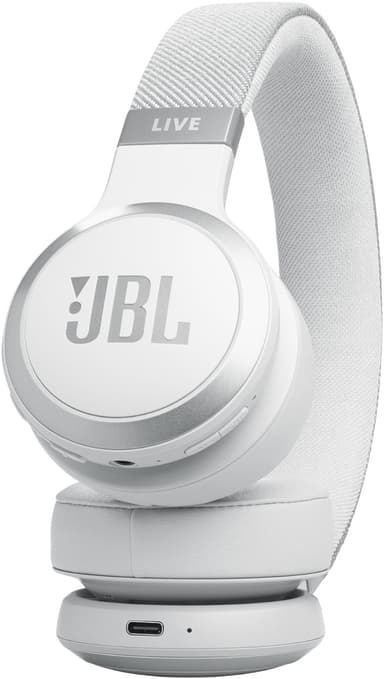 JBL Live 670NC trådlösa on-ear-hörlurar (vita)