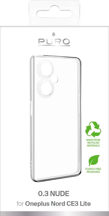 Puro OnePlus Nord CE 3 Lite 0.3 Nude mobilskal (genomskinligt)