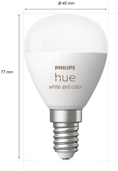 Philips Hue Luster LED-lampa WCA 5,1 W P45 E14 2 st