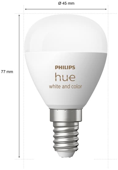 Philips Hue Luster LED-lampa WCA 5,1 W P45 E14